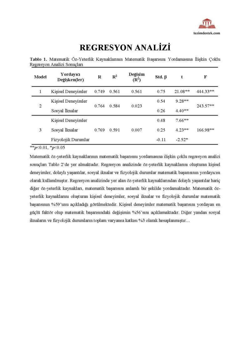 Hiyerarşik regresyon analizi